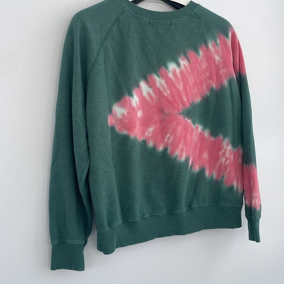 WILDFOX Watermelon Wash Sommers Sweatshirt Size Medium Green and Pink Tie-Dye - Picture 10 of 17